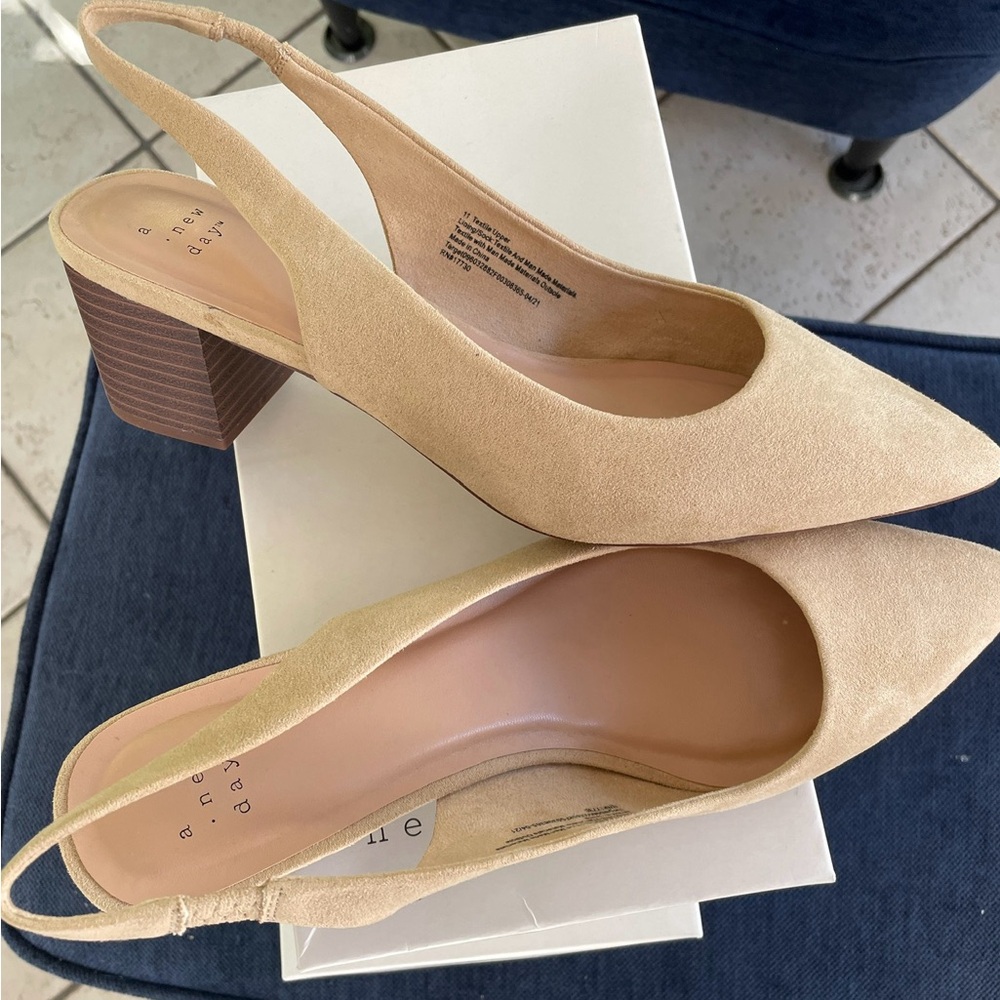 A New Day Nina heels size 11 tan